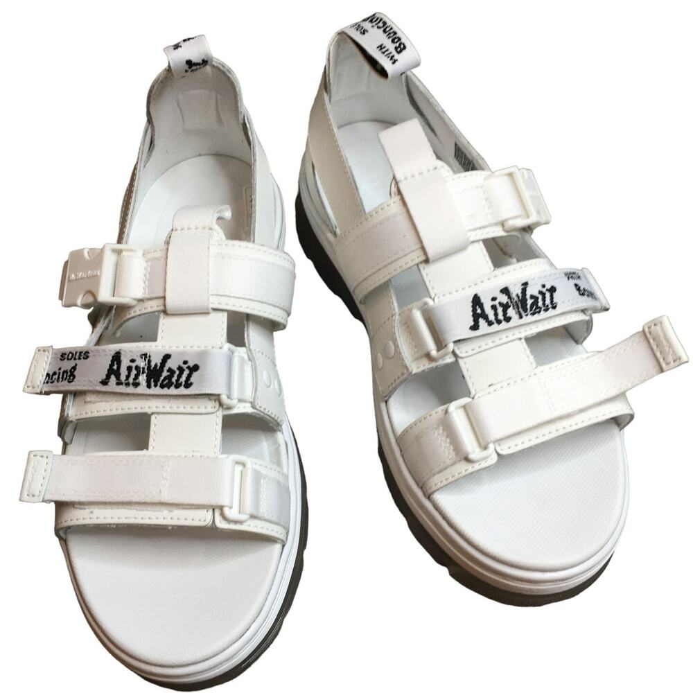 NWT Dr. Martens Womens Airwair Pearson Strappy Iced Casual Sandals White US 7